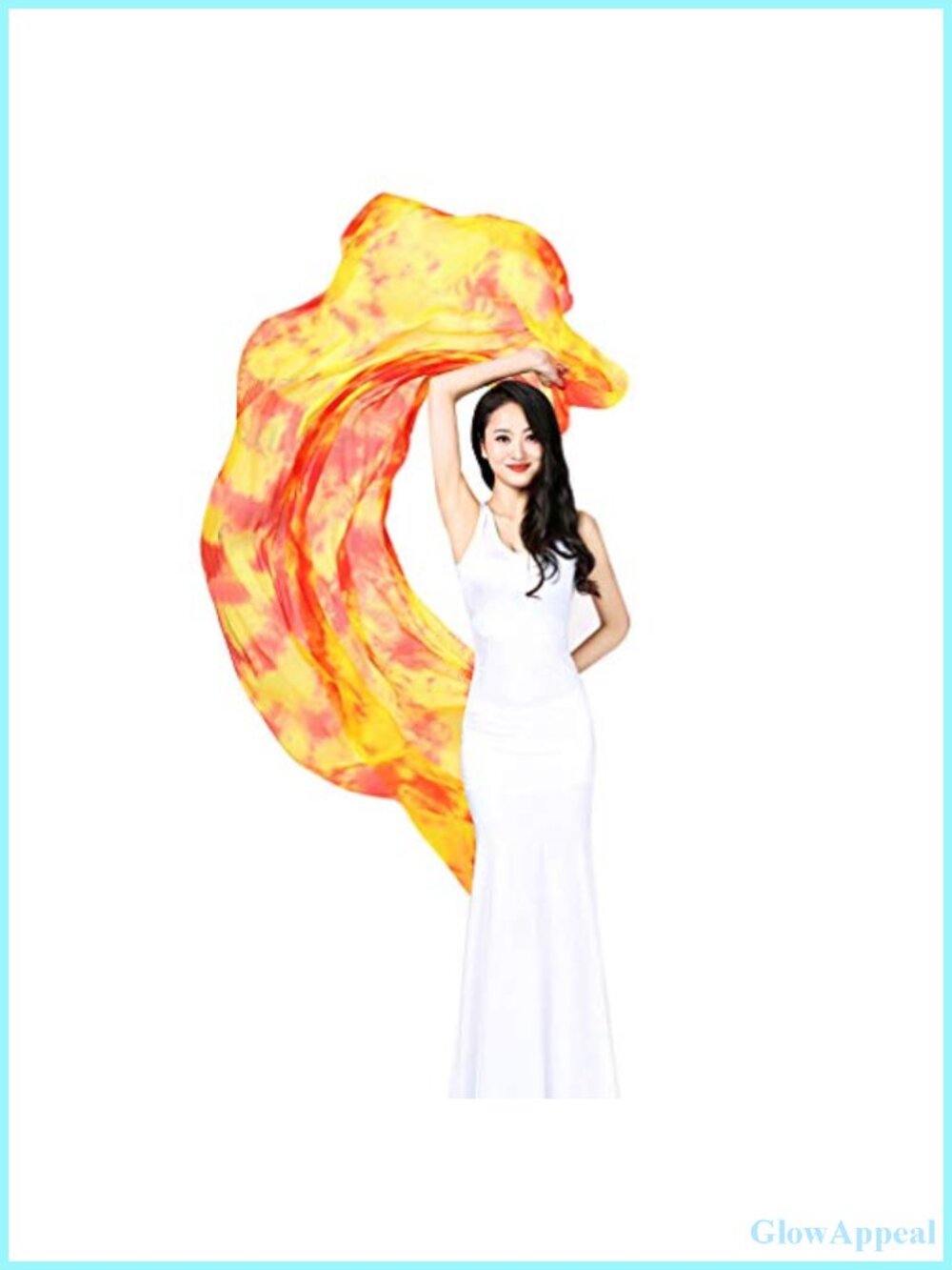 100% Silk Belly Dance Veils Scarves Handmade Gradual Colors 98x45 Large